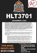 HLT3701 Assignment 2 2023 (ANSWERS)