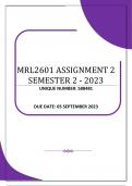 MRL2601 ASSIGNMENTS 1 & 2 SEMESTER 2 - 2023 SOLUTIONS PACK!!