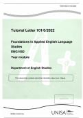 Tutorial Letter 101/0/2022 Foundations in Applied English Language Studies ENG1502 Year module Department of English Studies