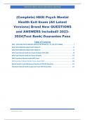 (Complete) HESI Psych Mental Health Exit Exam (All Latest Versions) Brand New QUESTIONS and ANSWERS Included!! 2023-2024|Test Bank| Guarantee Pass