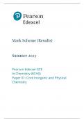 EDEXCEL AS LEVEL JUNE 2023 CHEMISTRY 8cho MARKSCHEME PAPER 1