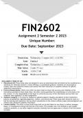 FIN2602 Assignment 2 (ANSWERS) Semester 2 2023 - DISTINCTION GUARANTEED