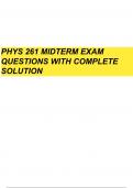 PHYS 261 Mid Term Exam 2023 Complete