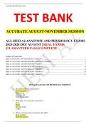 ALL HESI A2 ANATOMY AND PHYSIOLOGY EXAMS 2024 DEU AUGUST | REAL EXAMS  |GUARANTEED PASS |COMPLETE