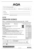 AQA GCSE COMPUTER SCIENCE-G-8525-1C-QUESTION PAPER 1-MAY2023-Paper 1 Computational thinking and programming skills – VB.NET