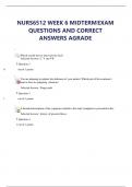 NURS6512 WEEK 6 MIDTERM EXAM QUESTIONS AND CORRECT ANSWERS AGRADE