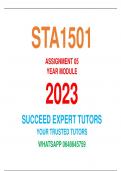 STA1501 ASSIGNMENT 5 SOLUTIONS 2023 YEAR MODULE