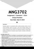 MNG3702 Assignment 1 (ANSWERS) Semester 1 2024 - DISTINCTION GUARANTEED