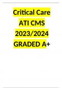 ATI  Critical Care  CMS 2023/2024 GRADED A+