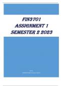 FIN3701 Assignment 1 Semester 2 2023 (614237)