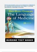 TEST BANK FOR THE LANGUAGE OF MEDICINE 11TH EDITION BY CHABNER WITH QUESTIONS AND CORRECT ANSWERS (2023-2024)|ALL CHAPTERS AVAILABLE