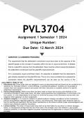 PVL3704 Assignment 1 (ANSWERS) Semester 1 2024 - DISTINCTION GUARANTEED