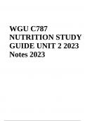 WGU C787 NUTRITION Finawl Exam Study Guide 2023/2024
