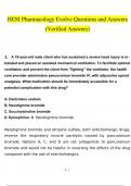 HESI Pharmacology Evolve questions and answers latest 2023 - 2024 [100% correct answers]