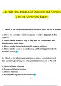 ILE Prep Final Exam questions and answers latest 2023 - 2024 [100% correct answers]
