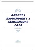 ADL2601 ASSIGNMENT 1 SEMESTER 2 2023