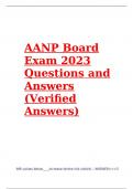 AANP Board Exam 2023 Questions and Answers (Verified Answers)