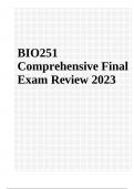 BIO251 Final Exam Questions With Answers 2023/2024 | Latest Update Graded A+
