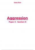 Detailed essay plans covering all topics in Aggression (AQA A-Level Psychology)
