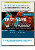 FULL TEST BANK For McCance & Huether’S Pathophysiology 9th Edition,  THE BIOLOGICAL BASIS FOR DISEASE IN ADULTS AND CHILDREN, BY JULIA L. ROGERS ;Fully Completed, 2023-2024, ISBN-13: 9780323789882, CHAPTER 1-49, NEWEST VERSION