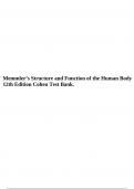 Memmler’s Structure and Function of the Human Body 12th Edition Cohen Test Bank.