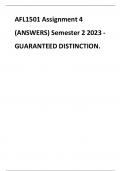 AFL1501 Assignment 4 (ANSWERS) Semester 2 2023 - GUARANTEED DISTINCTION.