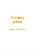 Memory Notes (AQA A-Level Psychology)