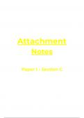 Attachment Notes (AQA A-Level Psychology)