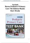 test bank Burns Pediatric Primary Care  7th edition Maaks Starr Brady Test Bank Chapter 1-46|A+ ULTIMATE GUIDE 2022
