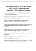 Nightingale College BSN 205 Wound Care ISB Hallmark Final Exam Questions With Complete Solutions