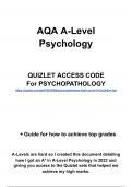 A* Quizlet flashcard access - PSYCHOPATHOLOGY for AQA A-Level Psychology