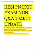 HESI PN EXIT EXAM NGN Q&A 2023/24 UPDATE