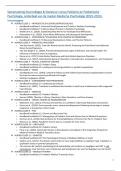 Complete samenvatting Pediatrie en Pediatrische Psychologie MSc Medische Psychologie