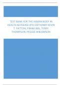 Test Bank for the Human Body in Health & Disease 8th Edition by Patton All chapters 
