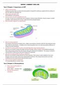Eduqas A-level Biology Paper 1 A* Blurting Prompts and Answers 