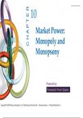 Market Power: Monopoly and Monopsony