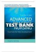 ADVANCED PRACTICE NURSING : ESSENTIALS FOR ROLE DEVELOPMENT 4TH EDITION JOEL  TESTBANK QUESTIONS AND CORRECT ANSWERS 2023-2024 |ALL CHAPTERS AVAILABLE