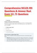 Comprehensive NCLEX-RN Questions & Answer Real Exam V2: 75 Questions
