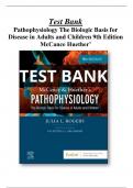 Pathophysiology The Biologic Basis for Disease in Adults and Children 9th Edition  McCance Huether’s Test Bank All Chapters (1-50) |A+ ULTIMATE GUIDE 2023