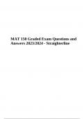 MAT 150 Graded Exam Questions and Answers 2023/2024 - Straighterline