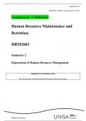 HRM2602 Human Resource Maintenance and Retention Assignment. Semester 2. Distinction Guaranteed