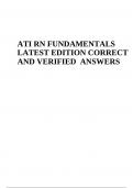 ATI RN FUNDAMENTALS EXAM QUESTIONS AND ANSWERS | LATEST GRADED A+ (2023/2024)