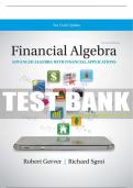 Test Bank For Financial Algebra: Advanced Algebra with Financial Applications Tax Code Update - 2nd - 2021 All Chapters - 9780357423509