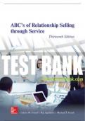 Test Bank For ABC's of Relationship Selling through Service, 13th Edition All Chapters - 9781260169829