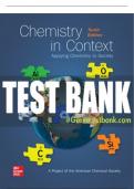 Test Bank For Chemistry in Context, 10th Edition All Chapters - 9781260240849