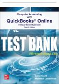 Test Bank For Computer Accounting with QuickBooks Online: A Cloud Based Approach, 4th Edition All Chapters - 9781264136742