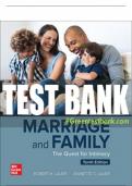 Test Bank For Marriage and Family: The Quest for Intimacy, 10th Edition All Chapters - 9781264300358