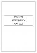 COS1501 Assignment 4 2023