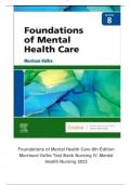 Foundations of Mental Health Care 8th Edition Morrison-Valfre Test Bank Nursing IV–Mental Health Nursing 2023