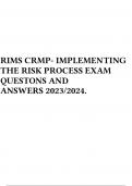 RIMS-CRMP EXAM STUDY GUIDE 40 QUESTIONS AND ANSWERS 2023/2024 GUARANTEED GOOD GRADES.